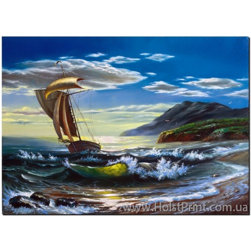 Картины море, Морской пейзаж, ART: MOR888002, , 168.00 грн., MOR888002, , Морской пейзаж картины